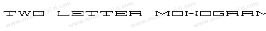 two letter monogram字体转换